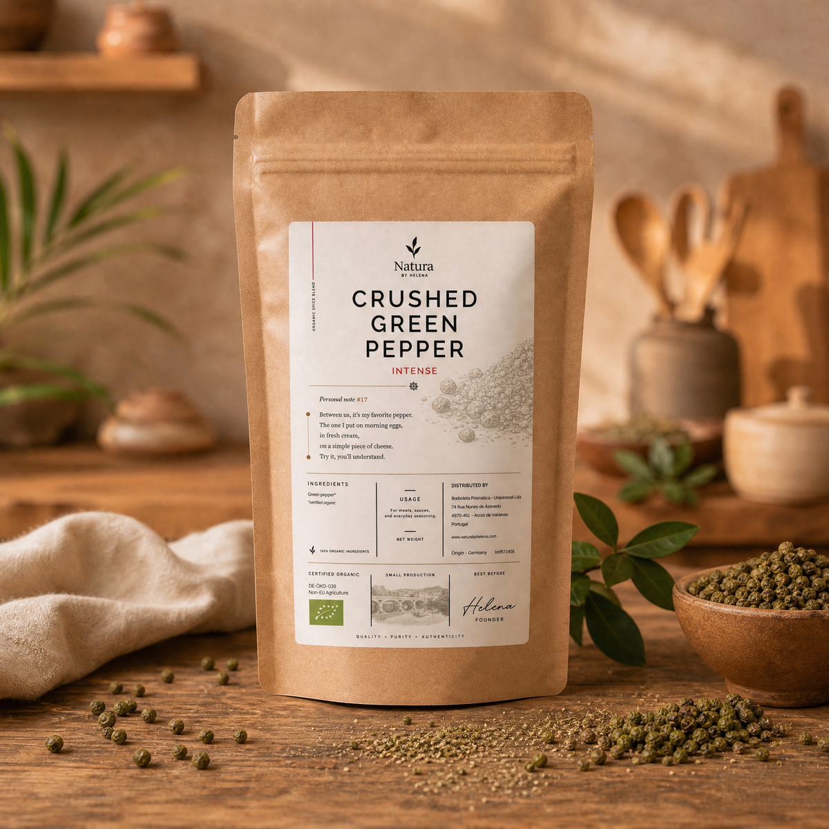 Crushed Green Pepper Organic
