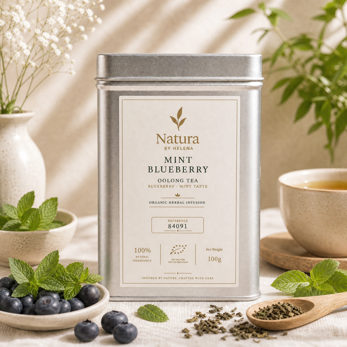Mint Blueberry Organic — Oolong Fruit Tea