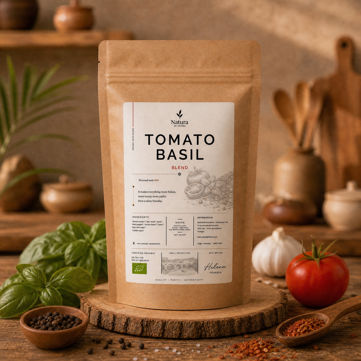 Tomate-basilic bio